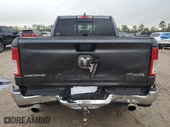 2019 Ram 1500 Big Horn/Lone Star with VIN 1C6SRFFT0KN605717, listed as a Copart auction lot 51097395 with 195,028 mi miles and Salvage Title. Bid and sale history available at carsss.com. Image 6.