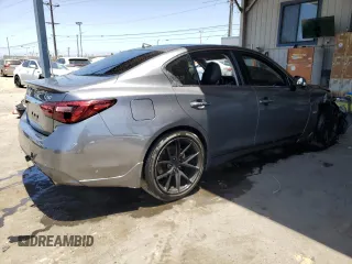 2019 Infiniti Q50 Luxe with VIN JN1EV7AP8KM514432, listed as a Copart auction lot 61669405 with 49,753 mi miles and Salvage title. Bid and sale history available at DreamBid. Image 3.