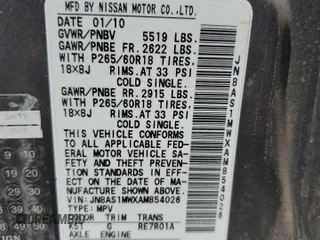 2010 Infiniti FX with VIN JN8AS1MWXAM854026, listed as a Copart auction lot 69025364 with Not Provided miles and Salvage Title. Bid and sale history available at carsss.com. Image 13.