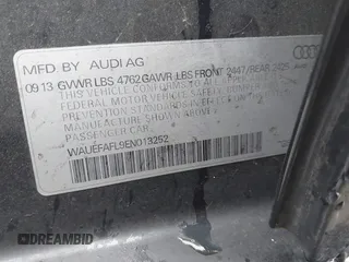 2014 Audi A4 Premium Plus z VIN WAUEFAFL9EN013252, wystawiony jako IAAI lot #42247060 z przebiegiem 160 809 mil mil oraz . Historia ofert i sprzedaży dostępna na DreamBid. Obrazek 9.