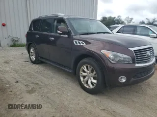 2013 Infiniti QX56 8-passenger with VIN JN8AZ2ND2D9730192, listed as a Copart auction lot 81617714 with 196,975 mi miles and Clean Title. Bid and sale history available at carsss.com. Image 4.