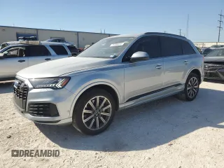 2024 Audi Q7 Premium Plus with VIN WA1LCBF74RD003858, listed as a Copart auction lot 73796074 with 9,755 mi miles and Salvage Title. Bid and sale history available at carsss.com. Image 1.