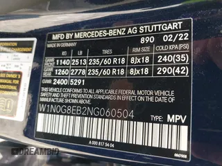 2022 Mercedes-Benz GLC 300 z VIN W1N0G8EB2NG060504, wystawiony jako IAAI lot #42586623 z przebiegiem 27 403 mil mil oraz . Historia ofert i sprzedaży dostępna na DreamBid. Obrazek 9.