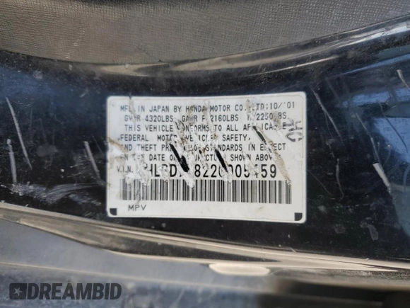 2002 Honda CR-V EX with VIN JHLRD78822C005459, listed as a Copart auction lot 47637385 with 279,741 mi miles and Salvage Title. Bid and sale history available at carsss.com. Image 14.