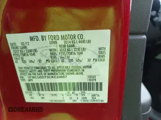 2012 Ford Escape XLT with VIN 1FMCU0D73CKC24957, listed as a IAAI auction lot 42612501 with 140,686 mi miles and . Bid and sale history available at DreamBid. Image 9.