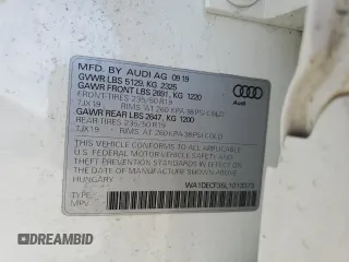 2020 Audi Q3 S line Premium with VIN WA1DECF35L1013373, listed as a Copart auction lot 37516833 with 28,366 mi miles. Bid and sale history available at carsss.com. Image 14.