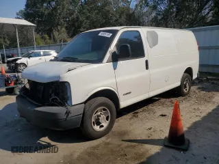 2003 Chevrolet Express Cargo z VIN 1GCHG35U531158828, wystawiony jako Copart lot #46955195 z przebiegiem 316 919 mil mil oraz Szkoda całkowita • Salvage title. Historia ofert i sprzedaży dostępna na DreamBid. Obrazek 1.