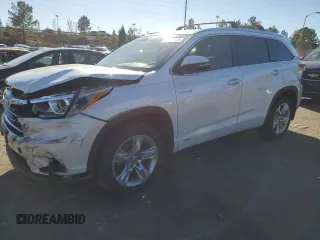2016 Toyota Highlander Hybrid Limited with VIN 5TDDCRFH3GS019322, listed as a Copart auction lot 81970944 with 141,113 mi miles and Salvage Title. Bid and sale history available at carsss.com. Image 1.