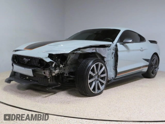 2023 Ford Mustang Mach 1 with VIN 1FA6P8R02P5502244, listed as a Copart auction lot 46698935 with 12,573 mi miles and Clean title. Bid and sale history available at DreamBid. Image 2.