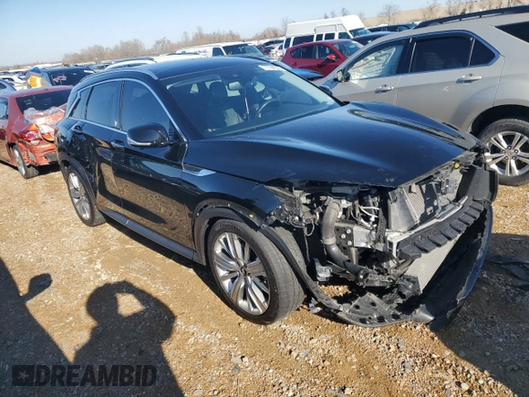 2020 Infiniti QX50 Luxe with VIN 3PCAJ5M35LF111703, listed as a Copart auction lot 77794333 with 31,785 mi miles and Salvage title. Bid and sale history available at DreamBid. Image 4.