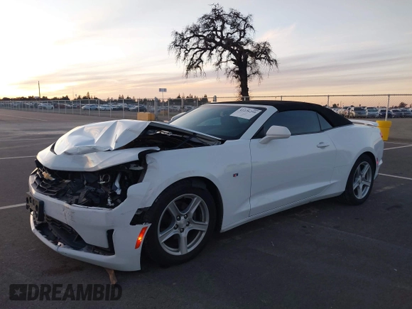 2019 Chevrolet Camaro 1LT with VIN 1G1FB3DXXK0127668, listed as a IAAI auction lot 41226259 with 132,555 mi miles. Bid and sale history available at carsss.com. Image 2.