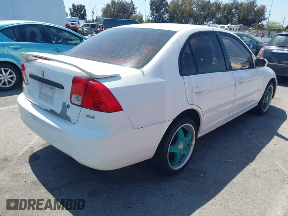 2003 Honda Civic EX with VIN 2HGES26753H508367, listed as a IAAI auction lot 41977264 with 203,867 mi miles. Bid and sale history available at carsss.com. Image 4.