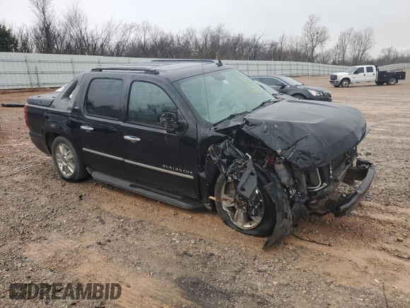 2010 Chevrolet Avalanche LTZ with VIN 3GNNCGE01AG259664, listed as a Copart auction lot 80579493 with Not Provided miles and Salvage Title. Bid and sale history available at DreamBid. Image 4.