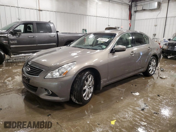 2013 Infiniti G37 x with VIN JN1CV6AR1DM354738, listed as a Copart auction lot 43964115 with 123,241 mi miles and Non Repairable. Bid and sale history available at DreamBid. Image 1.