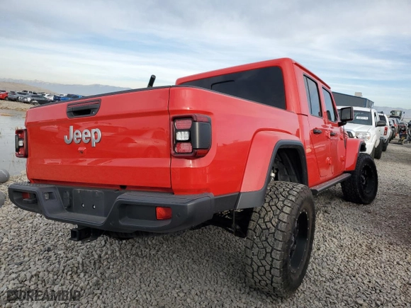 2021 Jeep Gladiator Overland with VIN 1C6HJTFG4ML520672, listed as a Copart auction lot 84208074 with 57,038 mi miles and Salvage Title. Bid and sale history available at carsss.com. Image 3.