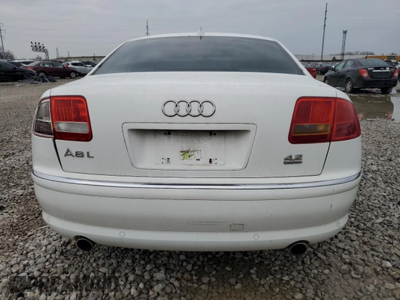 2007 Audi A8 L 4.2L with VIN WAUMV44E37N001895, listed as a Copart auction lot 80737364 with 0 mi miles and Salvage Title. Bid and sale history available at carsss.com. Image 6.