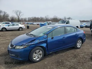 2014 Honda Civic Sedan LX with VIN 19XFB2F50EE086637, listed as a Copart auction lot 51799075 with 188,665 mi miles and Salvage Title. Bid and sale history available at carsss.com. Image 1.