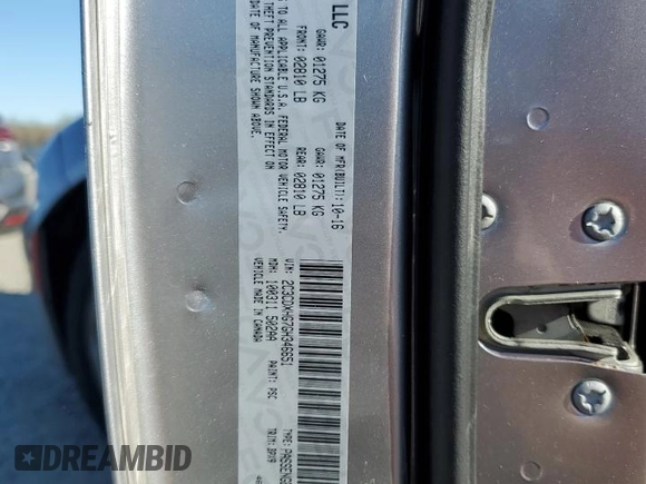 2016 Dodge Charger SXT with VIN 2C3CDXHG7GH346651, listed as a Copart auction lot 50489085 with 125,192 mi miles and Salvage Title. Bid and sale history available at carsss.com. Image 14.