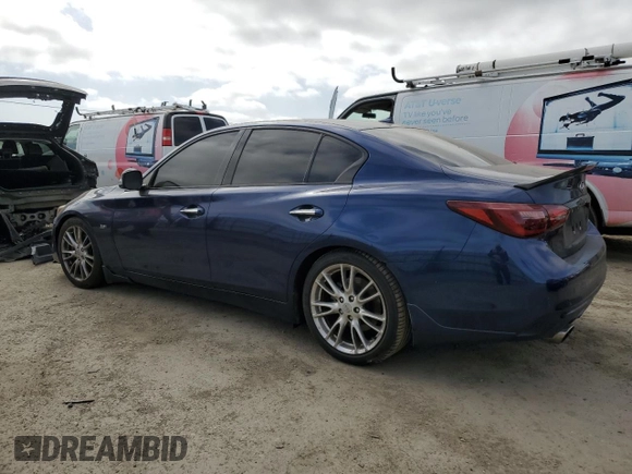 2018 Infiniti Q50 Luxe with VIN JN1EV7AP9JM356259, listed as a Copart auction lot 57756895 with 62,607 mi miles and Salvage title. Bid and sale history available at DreamBid. Image 2.