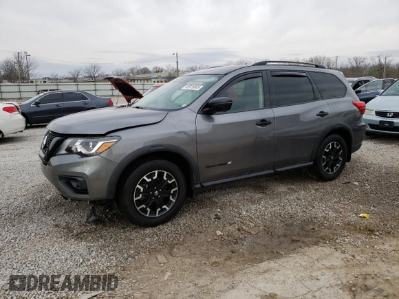 2020 Nissan Pathfinder SL z VIN 5N1DR2CM1LC590967, wystawiony jako Copart lot #49619805 z przebiegiem 43 165 mil mil oraz Szkoda całkowita • Salvage title. Historia ofert i sprzedaży dostępna na DreamBid. Obrazek 1.