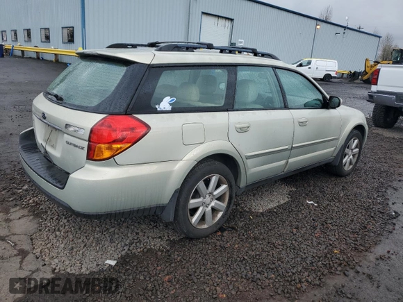 2006 Subaru Legacy Outback Limited with VIN 4S4BP62C167360968, listed as a Copart auction lot 47484445 with 186,179 mi miles and Salvage title. Bid and sale history available at DreamBid. Image 3.