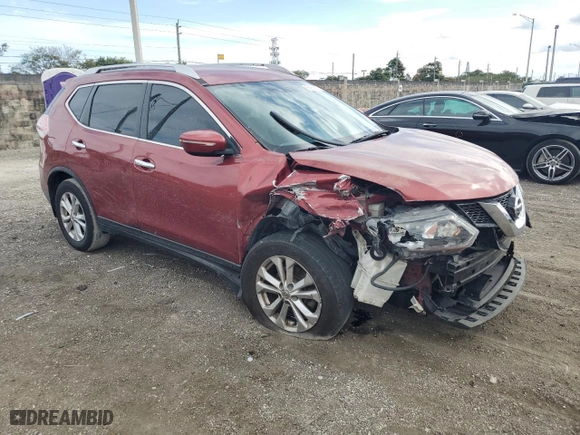 2015 Nissan Rogue SV with VIN KNMAT2MT5FP557238, listed as a Copart auction lot 50350945 with 221,508 mi miles and Salvage Title. Bid and sale history available at carsss.com. Image 4.