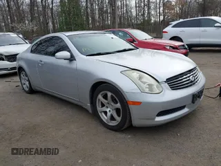 2006 Infiniti G35 Coupe with VIN JNKCV54E56M720184, listed as a IAAI auction lot 41939621 with 120,085 mi miles. Bid and sale history available at carsss.com. Image 1.