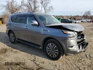 2021 Nissan Armada SL with VIN JN8AY2BB8M9793254, listed as a Copart auction lot 48853805 with 85,755 mi miles and Salvage Title. Bid and sale history available at carsss.com. Image 4.