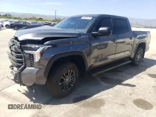 2023 Toyota Tundra SR5 with VIN 5TFLA5DB9PX064476, listed as a Copart auction lot 57837975 with 27,634 mi miles and Salvage title. Bid and sale history available at DreamBid. Image 1.