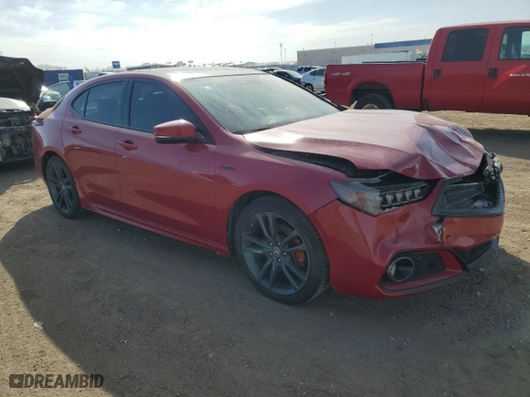 2019 Acura TLX w/A-Spec Pkg with VIN 19UUB3F62KA001108, listed as a Copart auction lot 48525965 with 42,451 mi miles and Salvage Title. Bid and sale history available at carsss.com. Image 4.