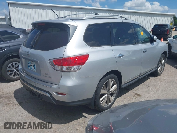 2014 Nissan Pathfinder S with VIN 5N1AR2MM2EC608509, listed as a IAAI auction lot 42583796 with 85,955 mi miles and . Bid and sale history available at DreamBid. Image 4.