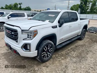 2021 GMC Sierra 1500 AT4 with VIN 3GTP9EEL1MG272191, listed as a Copart auction lot 43250575 with 45,153 mi miles and Clean title. Bid and sale history available at DreamBid. Image 1.
