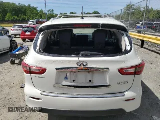 2015 Infiniti QX60 z VIN 5N1AL0MM5FC501767, wystawiony jako Copart lot #57256355 z przebiegiem 61 511 mil mil oraz Szkody całkowita. Historia ofert i sprzedaży dostępna na DreamBid. Obrazek 6.