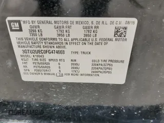 2015 GMC Sierra 1500 SLE z VIN 3GTU2UEC0FG474668, wystawiony jako Copart lot #49834955 z przebiegiem 107 272 mil mil oraz Szkoda całkowita • Salvage title. Historia ofert i sprzedaży dostępna na DreamBid. Obrazek 12.