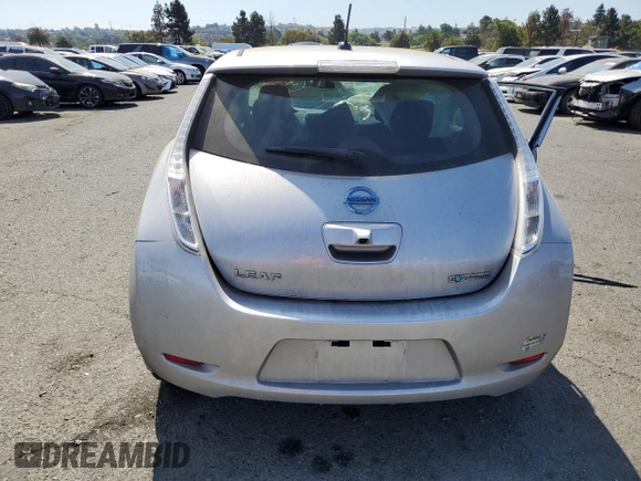 2015 Nissan LEAF SV with VIN 1N4AZ0CP2FC335101, listed as a Copart auction lot 63713993 with 0 mi miles. Bid and sale history available at carsss.com. Image 6.
