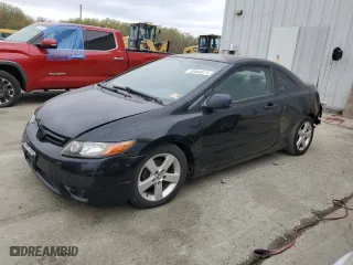 2007 Honda Civic Cpe LX with VIN 2HGFG12617H566558, listed as a Copart auction lot 53464075 with 172,258 mi miles and Salvage Title. Bid and sale history available at carsss.com. Image 1.