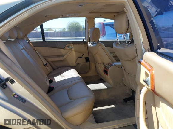 2001 Mercedes-Benz S 320/430/500 with VIN WDBNG70J21A188310, listed as a IAAI auction lot 42243766 with 259,703 mi miles and . Bid and sale history available at DreamBid. Image 8.