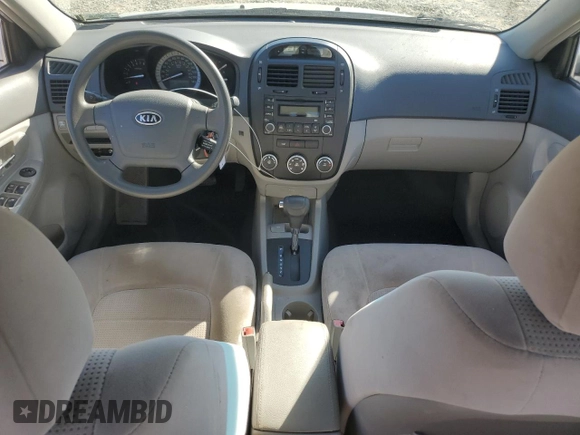 2007 Kia Spectra EX with VIN KNAFE121475450624, listed as a Copart auction lot 77712594 with 100,646 mi miles and Salvage Title. Bid and sale history available at carsss.com. Image 8.