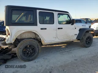 2022 Jeep Wrangler Unlimited Willys Sport with VIN 1C4HJXDM7NW145806, listed as a Copart auction lot 46851705 with 28,357 mi miles and Salvage Title. Bid and sale history available at DreamBid. Image 3.