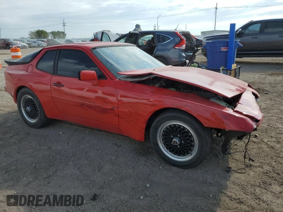 1983 Porsche 944 with VIN WP0AA0943DN452198, listed as a Copart auction lot 67845454 with 62,997 mi miles and Salvage Title. Bid and sale history available at DreamBid. Image 4.