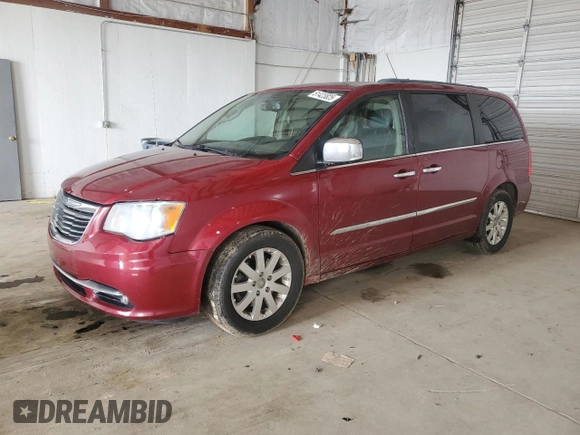 2012 Chrysler Town & Country Touring-L with VIN 2C4RC1CG9CR393245, listed as a Copart auction lot 51423825 with 165,355 mi miles and Salvage Title. Bid and sale history available at carsss.com. Image 1.