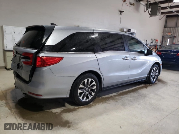 2022 Honda Odyssey EX-L with VIN 5FNRL6H73NB067462, listed as a Copart auction lot 51578965 with 44,182 mi miles and Salvage Title. Bid and sale history available at DreamBid. Image 3.