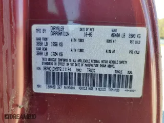 1996 Dodge Ram 1500 with VIN 3B7HC13Y9TG111194, listed as a Copart auction lot 77121984 with 167,797 mi miles and Salvage Title. Bid and sale history available at carsss.com. Image 13.