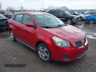 2009 Pontiac Vibe w/1SA with VIN 5Y2SP67859Z432577, listed as a IAAI auction lot 41914396 with 165,396 mi miles. Bid and sale history available at carsss.com. Image 1.
