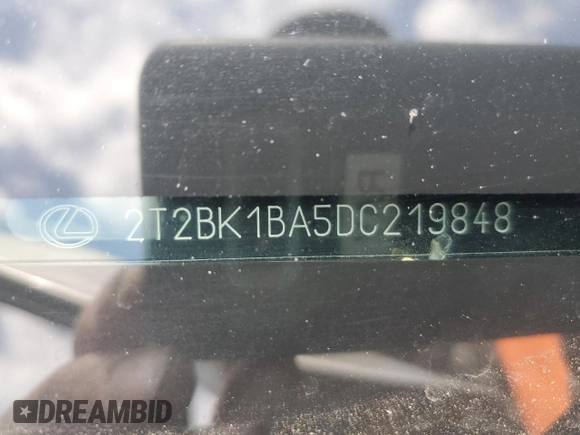 2013 Lexus RX 350 with VIN 2T2BK1BA5DC219848, listed as a Copart auction lot 53986685 with 154,784 mi miles and Salvage Title. Bid and sale history available at DreamBid. Image 13.