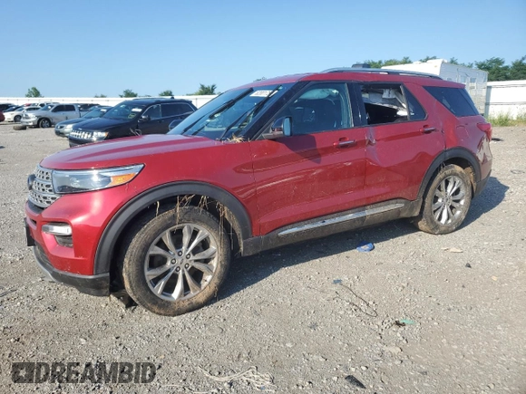 2020 Ford Explorer Limited z VIN 1FMSK8FH9LGC05967, wystawiony jako Copart lot #62001755 z przebiegiem 56 592 mil mil oraz Szkoda całkowita • Salvage title. Historia ofert i sprzedaży dostępna na DreamBid. Obrazek 1.