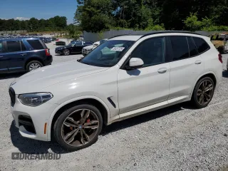 2021 BMW X3 M40i with VIN 5UXTY9C08M9H43918, listed as a Copart auction lot 55637725 with 108,703 mi miles and Clean Title. Bid and sale history available at DreamBid. Image 1.