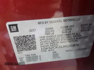 2018 GMC Yukon Denali with VIN 1GKS2CKJ1JR201871, listed as a Copart auction lot 52449594 with 82,761 mi miles and Salvage Title. Bid and sale history available at carsss.com. Image 14.