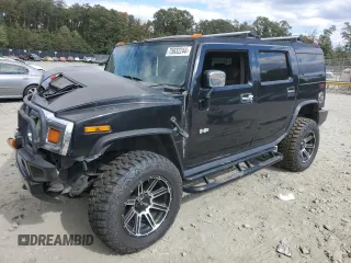 2003 Hummer H2 with VIN 5GRGN23U73H125110, listed as a Copart auction lot 75932244 with 0 mi miles and Salvage Title. Bid and sale history available at carsss.com. Image 1.