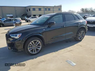 2024 Audi Q3 S line Premium z VIN WA1DECF34R1033333, wystawiony jako Copart lot #86593184 z przebiegiem 10 025 mil mil oraz Szkody całkowita. Historia ofert i sprzedaży dostępna na DreamBid. Obrazek 1.